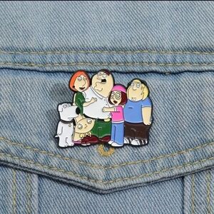 Family Guy Cartoon Enamel Pin Alloy Brooch